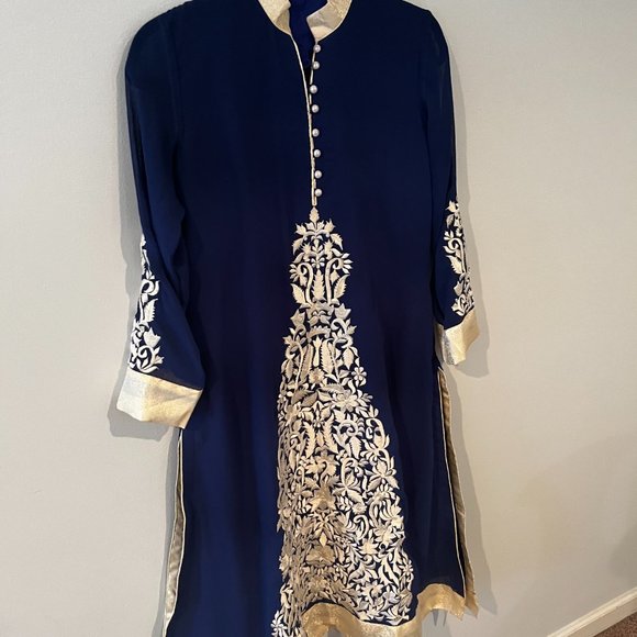 Indian tradition suit , kameez set , in Royal Blue, size 40 - Picture 3 of 8